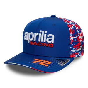 Aprilia Replica Marco Bezzecchi Le Mans Race Special Blue 9SEVENTY Stretch Snap Adjustable Cap-kentox