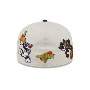 Chicago Bulls Space Jam Tune Squad White 59FIFTY Fitted Cap-kentox