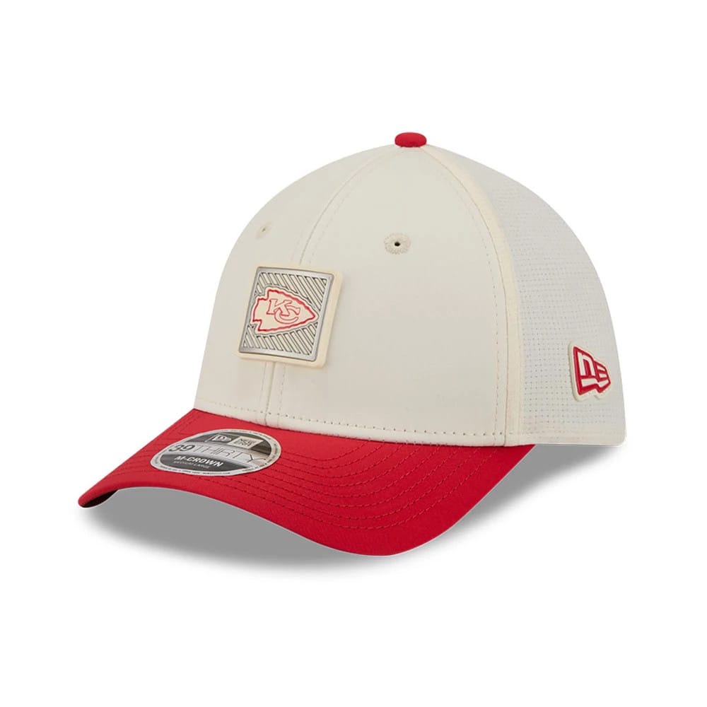 Kansas City Chiefs NFL Training 2026 White 39THIRTY M-Crown Stretch Fit Cap-kentox - Image 3