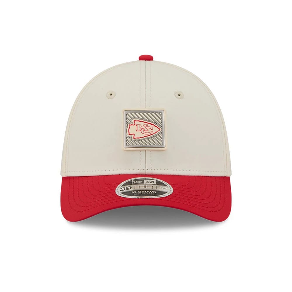 Kansas City Chiefs NFL Training 2026 White 39THIRTY M-Crown Stretch Fit Cap-kentox - Image 2