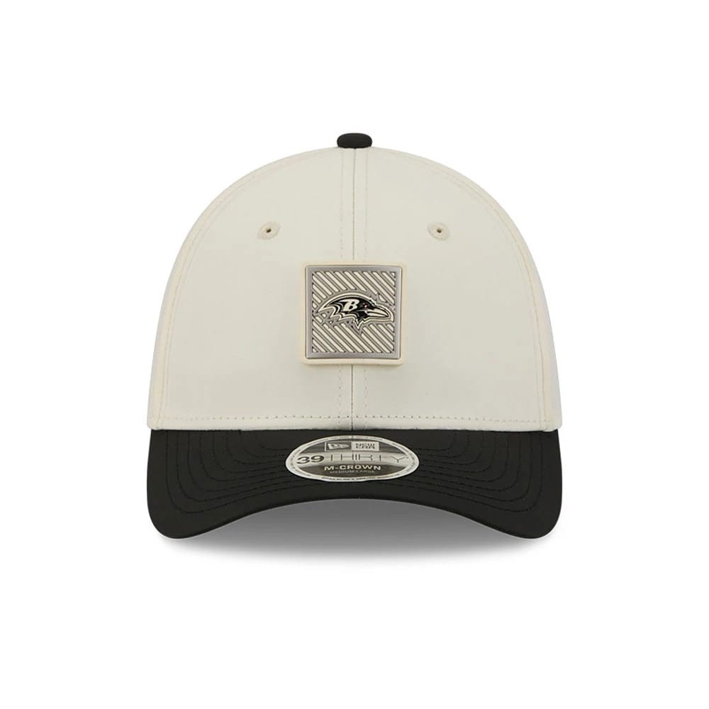 Baltimore Ravens NFL Training 2026 White 39THIRTY M-Crown Stretch Fit Cap-kentox - Image 2
