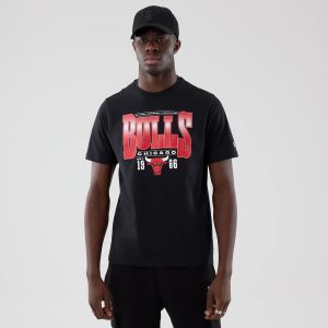Chicago Bulls NBA Arch Graphic Black T-Shirt-kentox