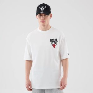 Chicago Bulls NBA Player Graphic White Oversized T-Shirt-kentox