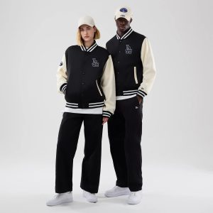 LA Dodgers MLB Jersey Bomber Black Jacket-kentox