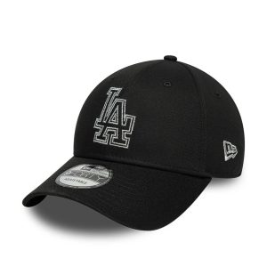 LA Dodgers MLB Metallic Outline Black 9FORTY Adjustable Cap-kentox