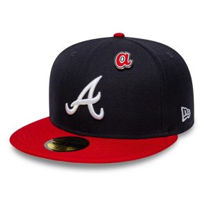 Atlanta Braves MLB Icon Navy & Red 59FIFTY Fitted Cap-kentox