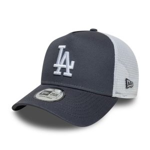 LA Dodgers MLB League Essential Grey 9FORTY A-Frame Trucker Adjustable Cap-kentox