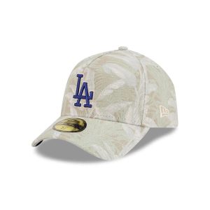 LA Dodgers MLB Leafy Palm Light Beige 59FORTY A-Frame Fitted Cap-kentox