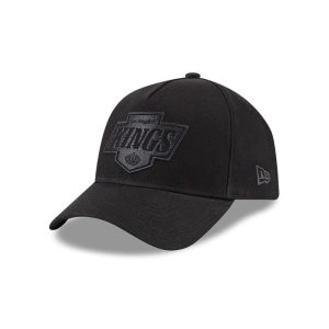 Kings NHL Waxy Canvas Black 59FORTY A-Frame Fitted Cap-kentox