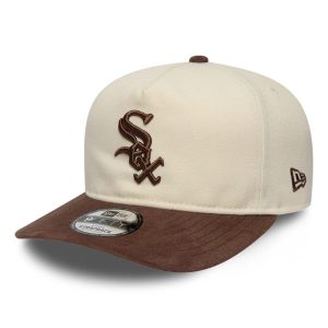 Chicago White Sox MLB Suede Visor Cream 9FIFTY A-Frame Adjustable Cap-kentox