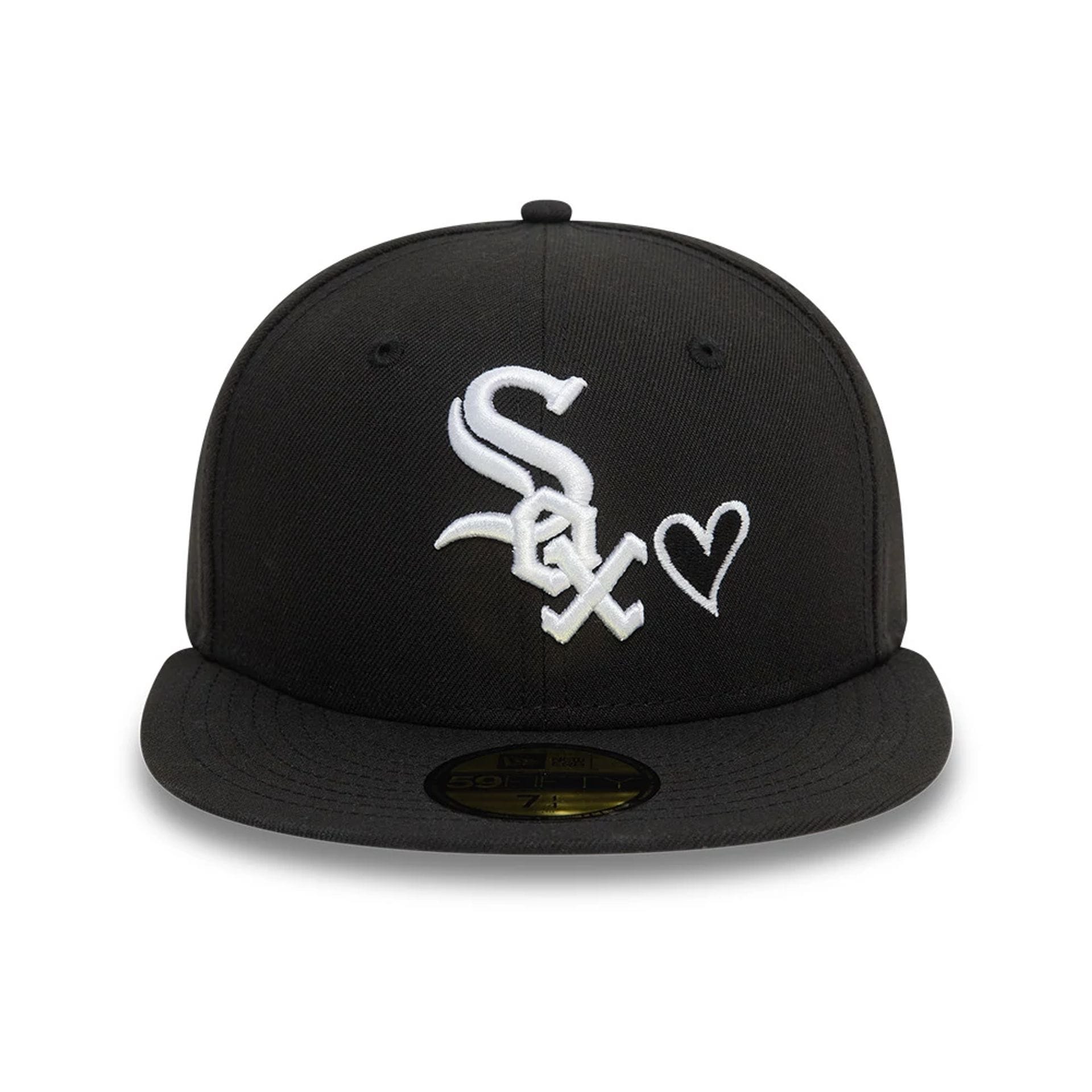 Chicago White Sox MLB Heart Icon Black 59FIFTY Fitted Cap-kentox - Image 3