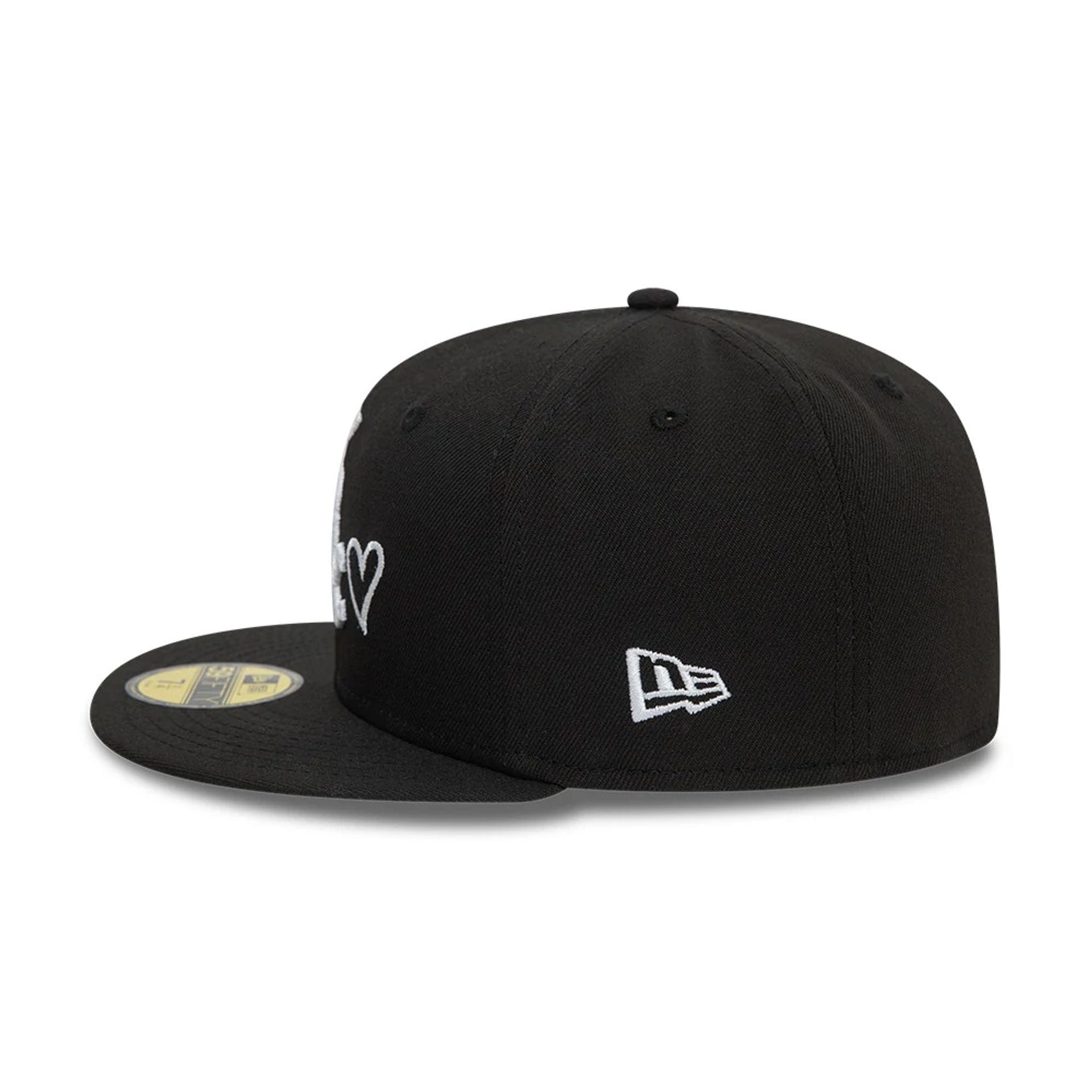Chicago White Sox MLB Heart Icon Black 59FIFTY Fitted Cap-kentox - Image 6