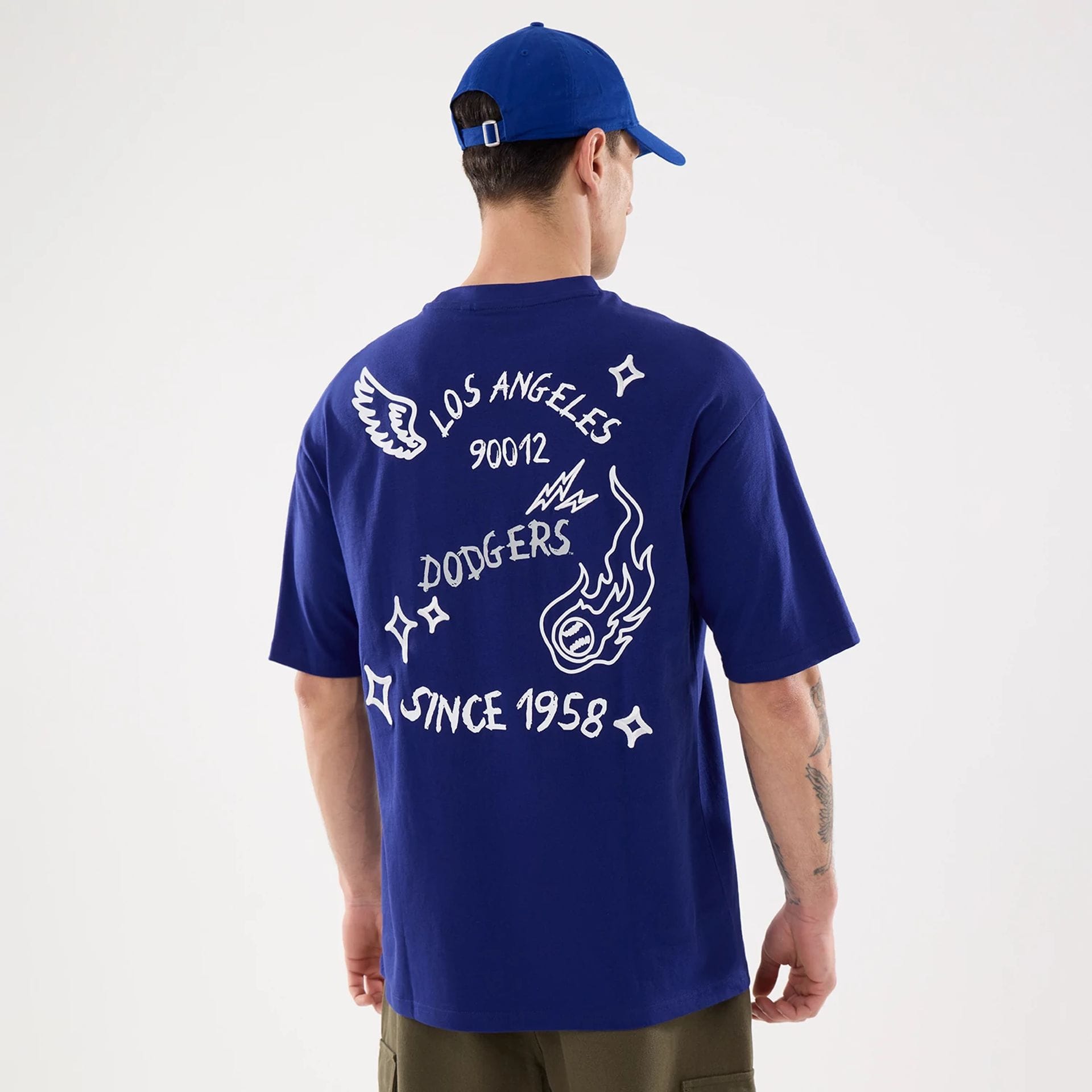 LA Dodgers MLB 59FIFTY Day Graphic Dark Blue T-Shirt-kentox - Image 2