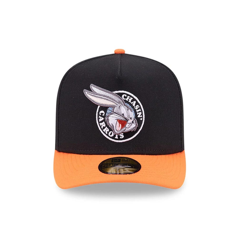 Bugs Bunny Looney Tunes Chasin Carrots Black 59FIFTY A-Frame Fitted Cap-kentox - Image 3
