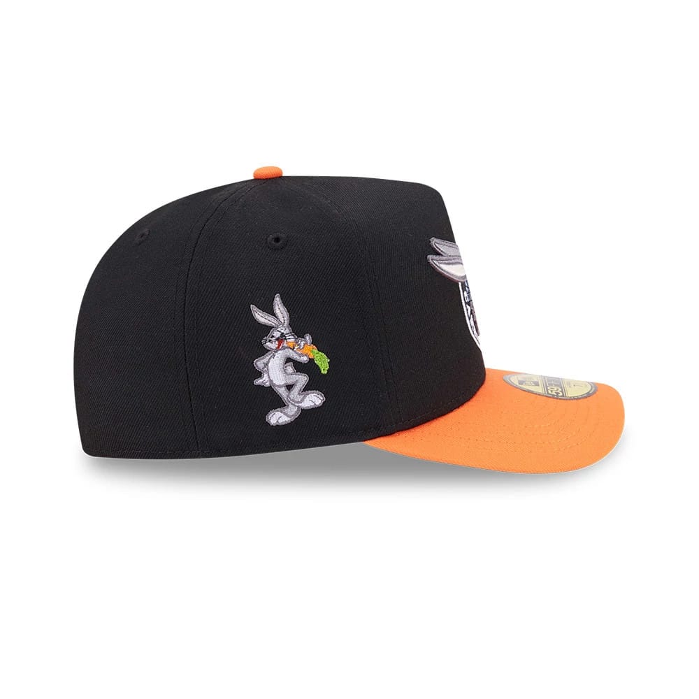 Bugs Bunny Looney Tunes Chasin Carrots Black 59FIFTY A-Frame Fitted Cap-kentox - Image 5