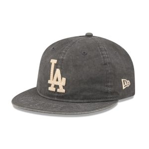 LA Dodgers MLB 59FIFTY Day Black Retro Crown 59FIFTY Fitted Cap-kentox