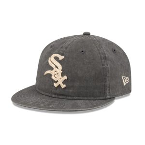Chicago White Sox MLB 59FIFTY Day Black Retro Crown 59FIFTY Fitted Cap-kentox