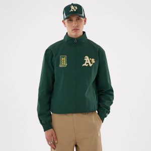 Athletics MLB Dark Green Sports Jacket-kentox