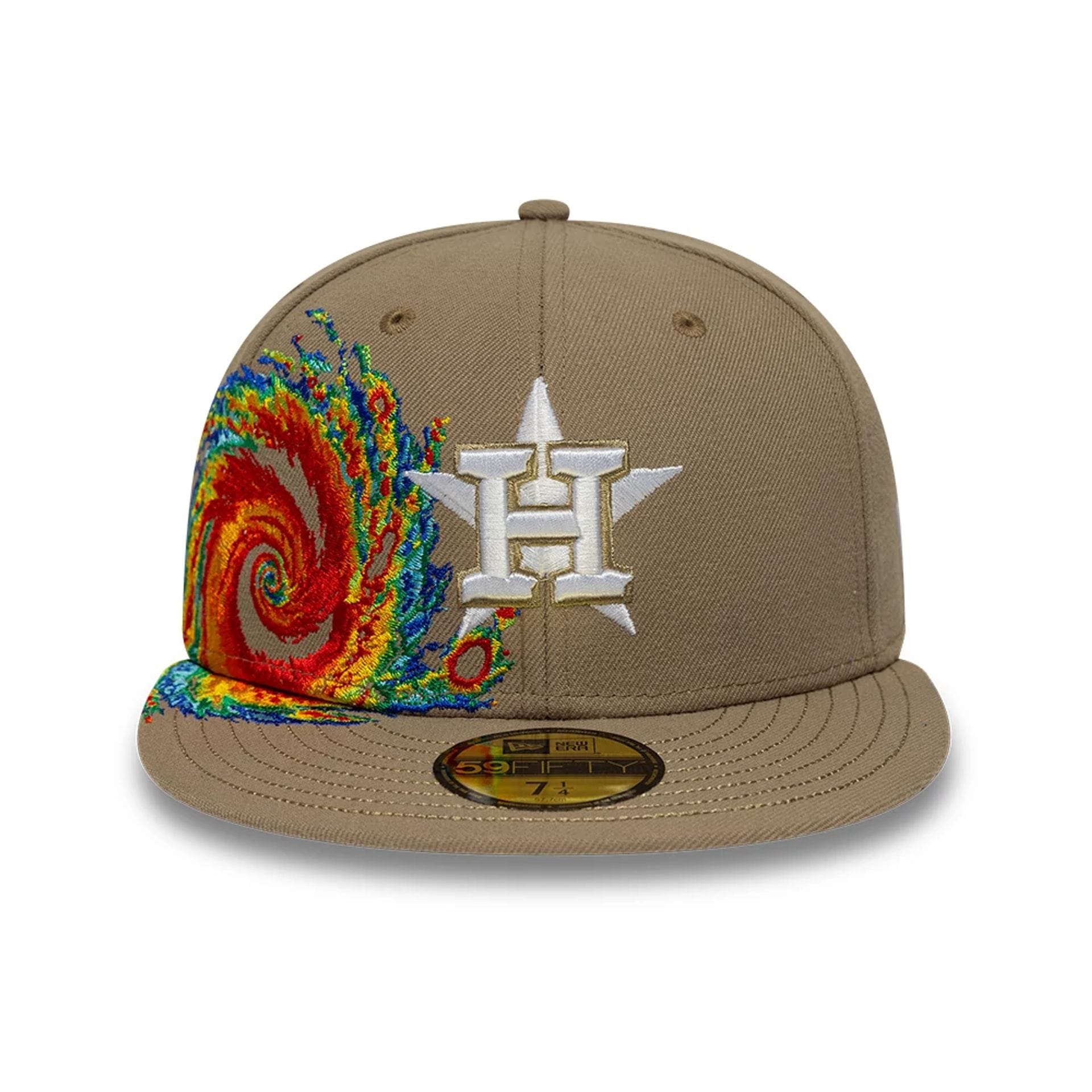 Houston Astros MLB Storm Pattern Beige 59FIFTY Fitted Cap-kentox - Image 2