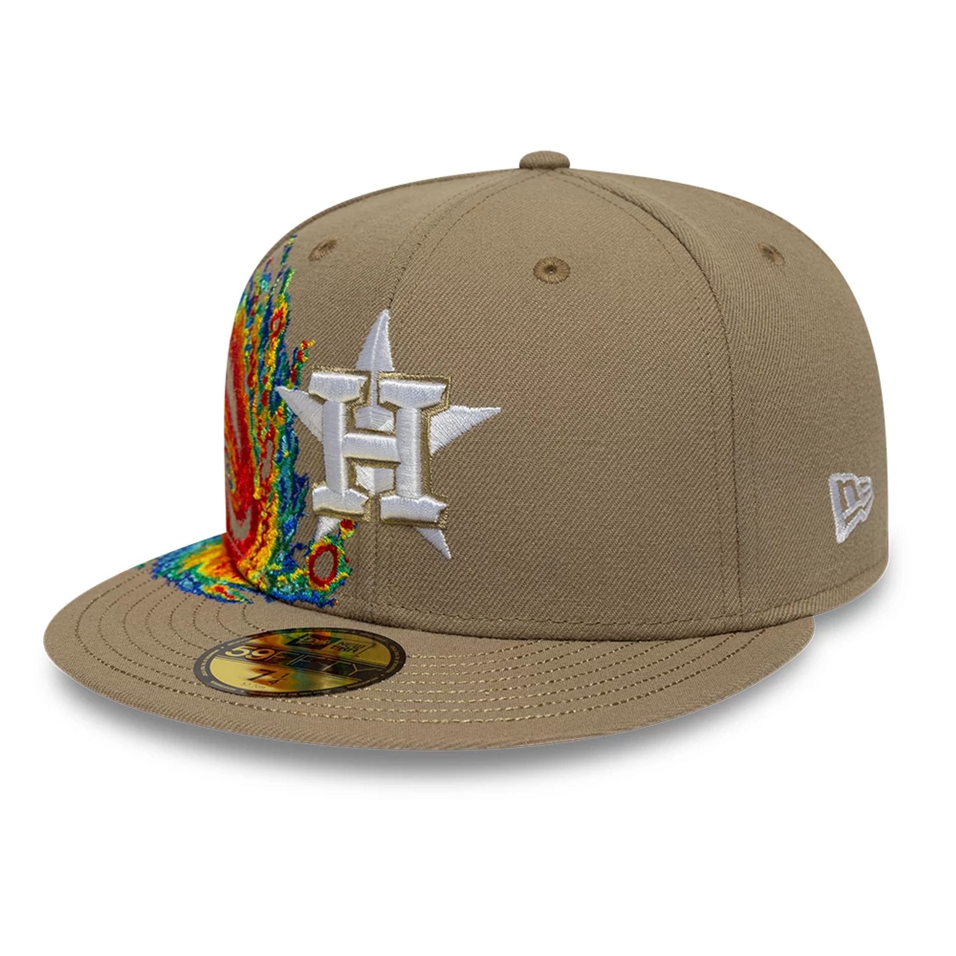 Houston Astros MLB Storm Pattern Beige 59FIFTY Fitted Cap-kentox - Image 3