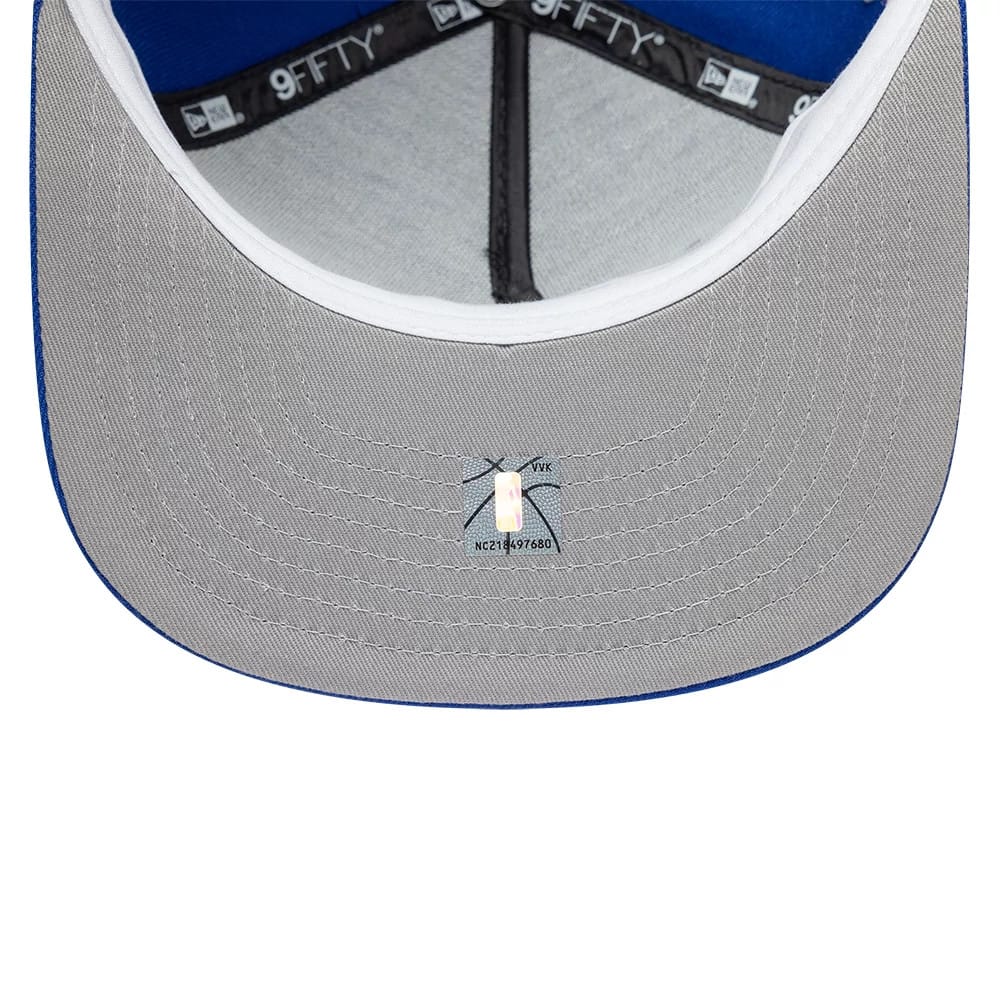 Golden State Warriors NBA Hardwood Classic Blue 9FIFTY A-Frame Snapback Adjustable Cap-kentox - Image 2