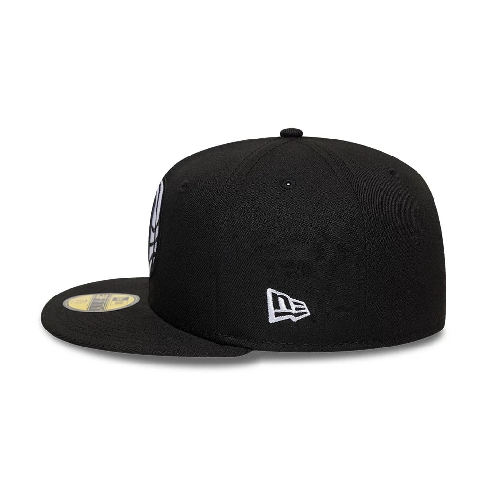 Brooklyn Nets NBA Basic Black 59FIFTY Fitted Cap-kentox - Image 6
