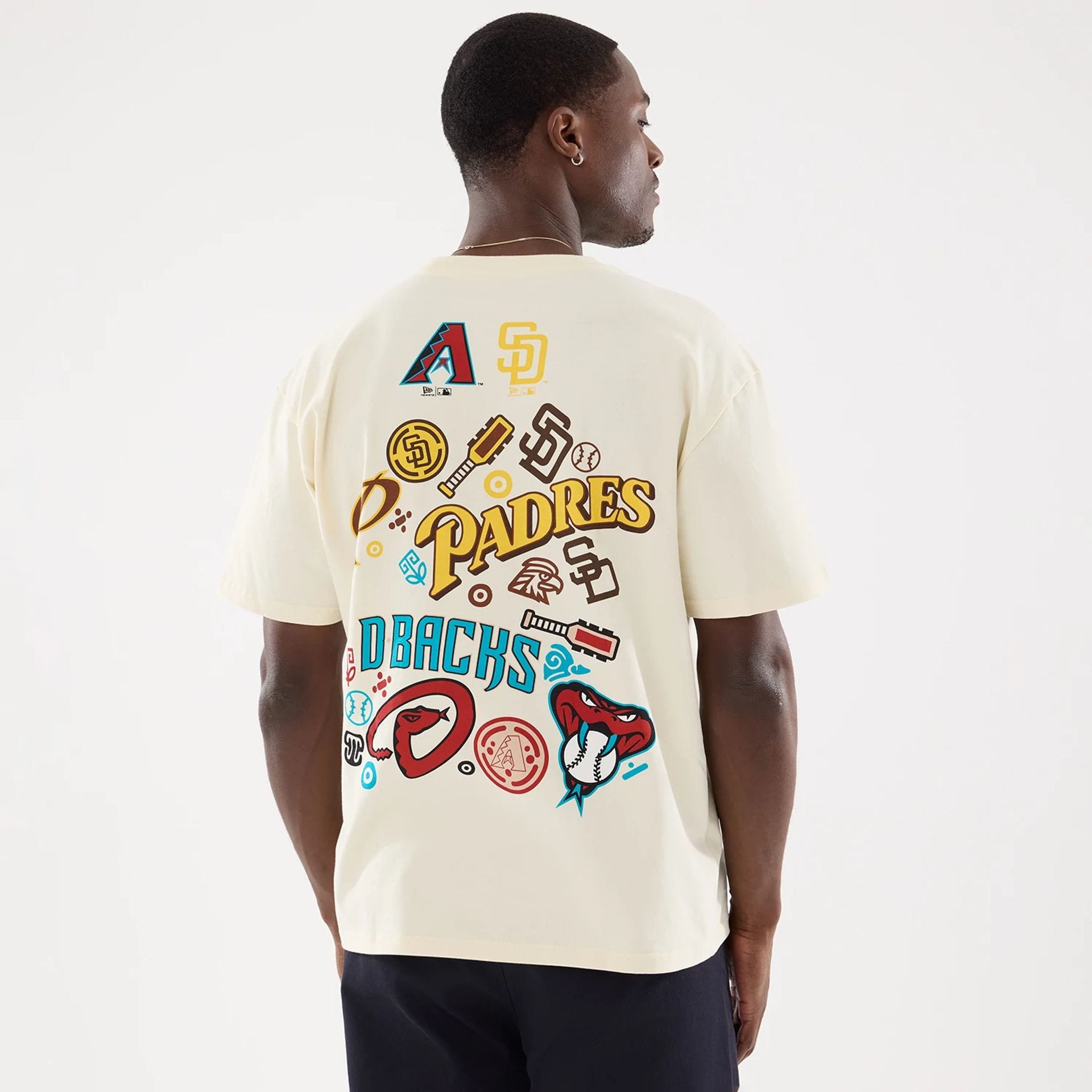 Dueling Logo MLB Mexico City Series 2026 Cream T-Shirt-kentox - Image 2