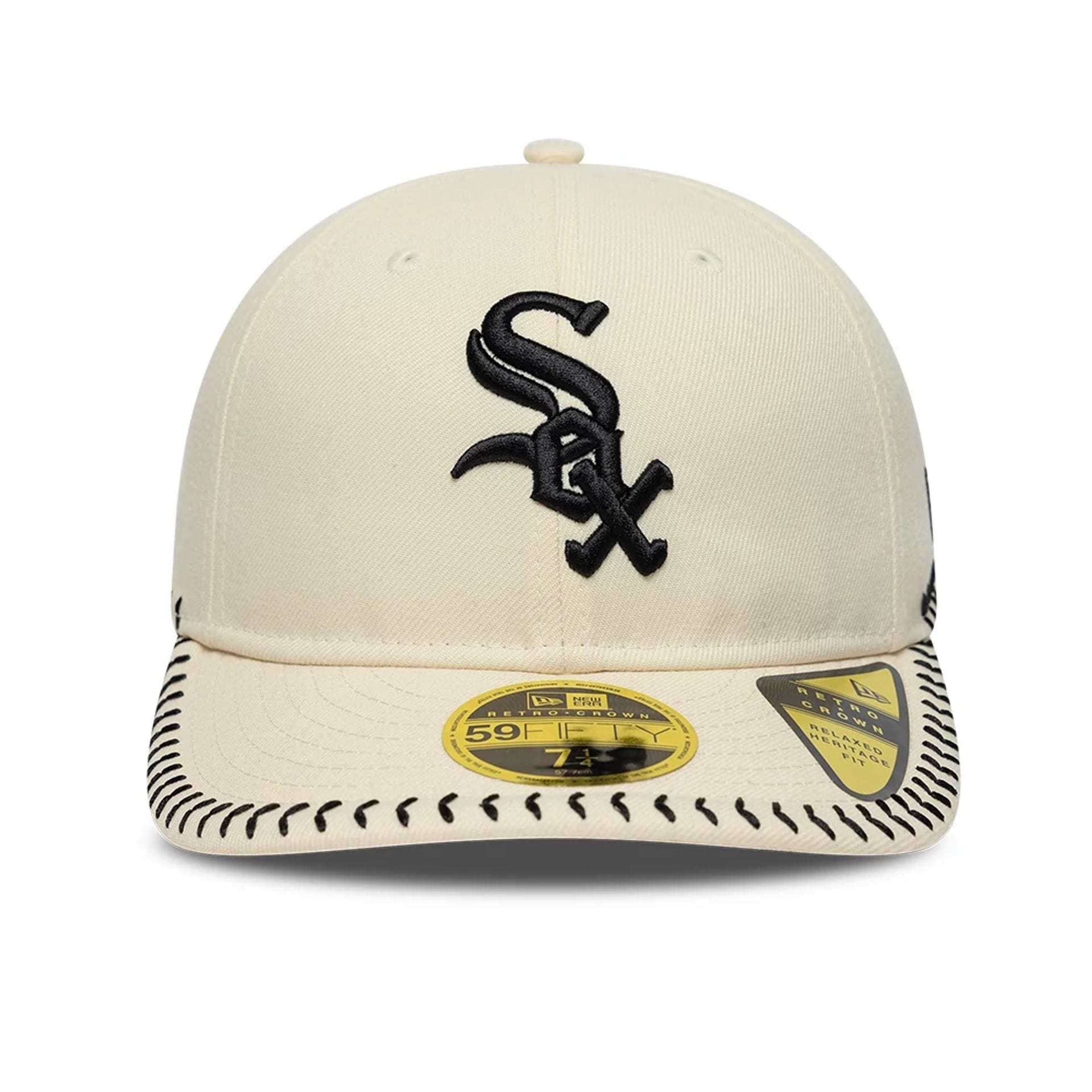 Chicago White Sox MLB Baseball Stitch Cream Retro Crown 59FIFTY Fitted Cap-kentox - Image 2