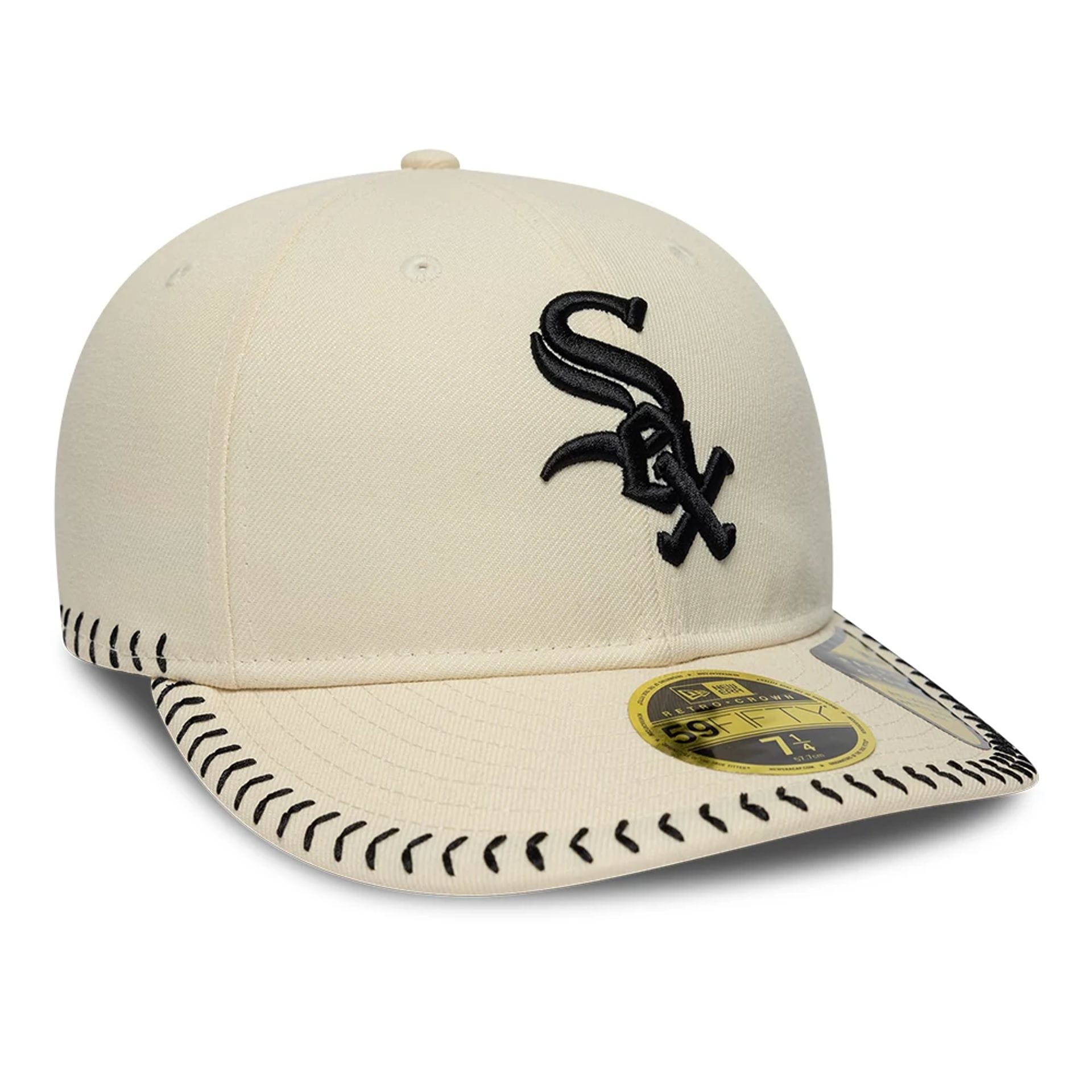 Chicago White Sox MLB Baseball Stitch Cream Retro Crown 59FIFTY Fitted Cap-kentox - Image 3