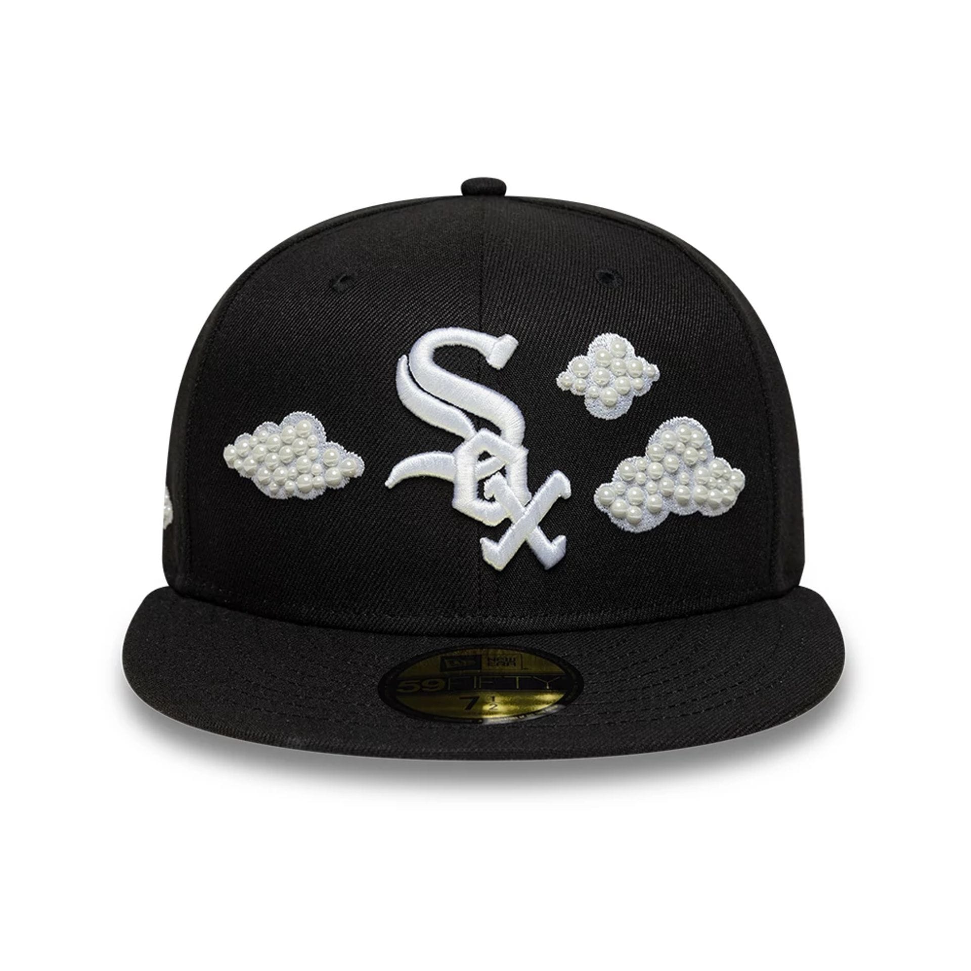 Chicago White Sox MLB Faux Pearl Cloud Black 59FIFTY Fitted Cap-kentox - Image 4