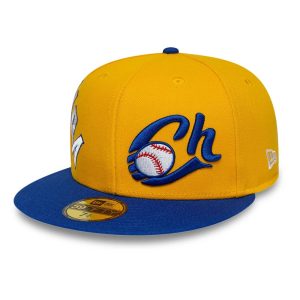 Charros De Jalisco LMB Multi Logo Satin Lined Gold 59FIFTY Fitted Cap-kentox
