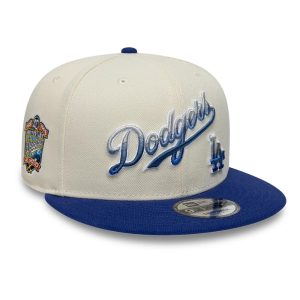 Dodgers MLB Ombre Script Beige & Blue 9FIFTY Snapback Adjustable Cap-kentox