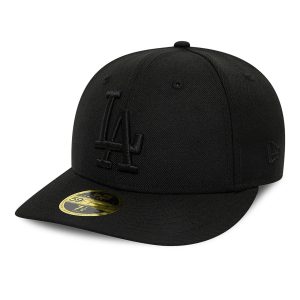 LA Dodgers MLB Black Low Profile 59FIFTY Fitted Cap-kentox
