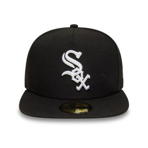 Chicago White Sox MLB Black 59FIFTY A-Frame Fitted Cap-kentox
