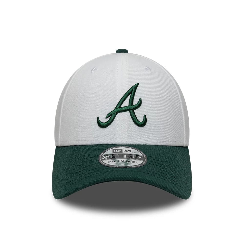 Atlanta Braves MLB White 39THIRTY Stretch Fit Cap-kentox - Image 2