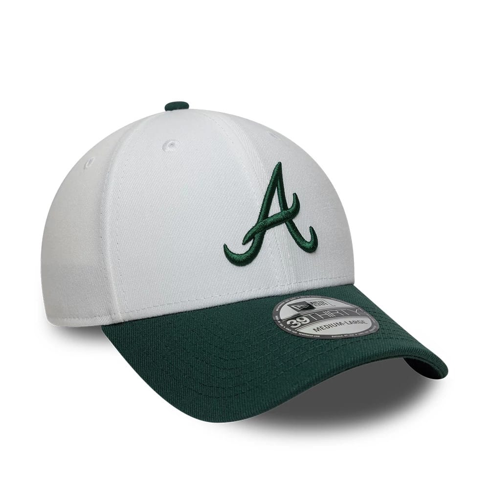 Atlanta Braves MLB White 39THIRTY Stretch Fit Cap-kentox - Image 3