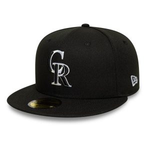 Colorado Rockies MLB Black 59FIFTY Fitted Cap-kentox