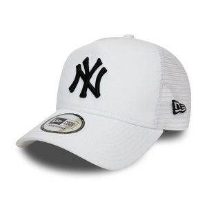 New York Yankees White A-Frame Trucker Cap-kentox