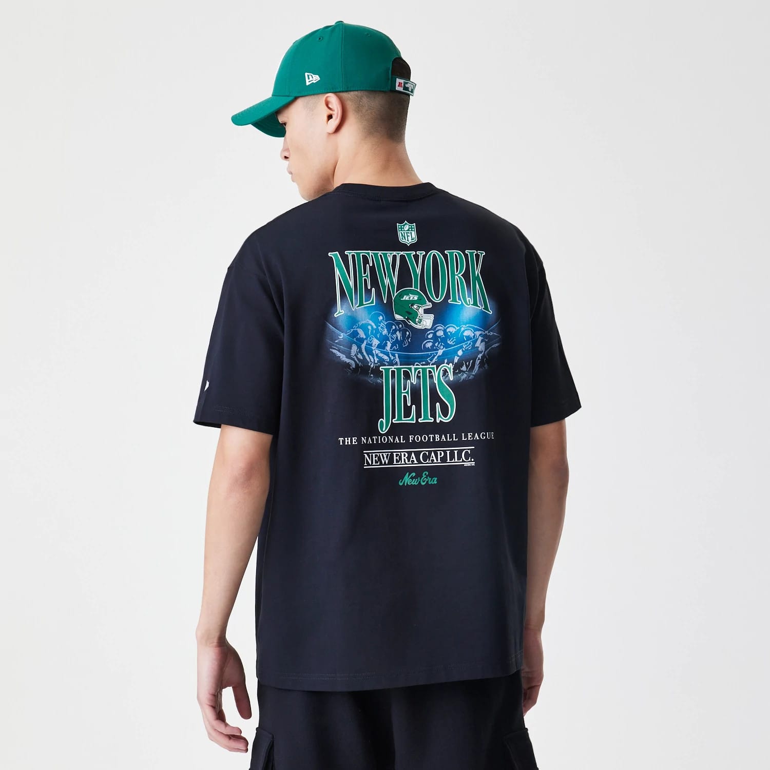 New York Jets NFL Black Oversized T-Shirt-kentox - Image 2