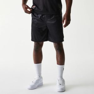 New Era Retro Sports Black Mesh Shorts-kentox