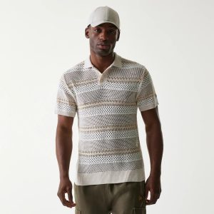 New Era Japan Mesh White Polo T-Shirt-kentox