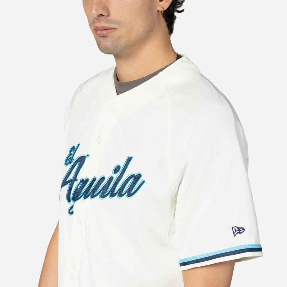 Veracruz Aguilas Mexico LMB On Field Cream On-Field Jersey-kentox - Image 4