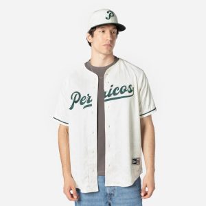 Puebla Pericos Mexico LMB On Field White On-Field Jersey-kentox
