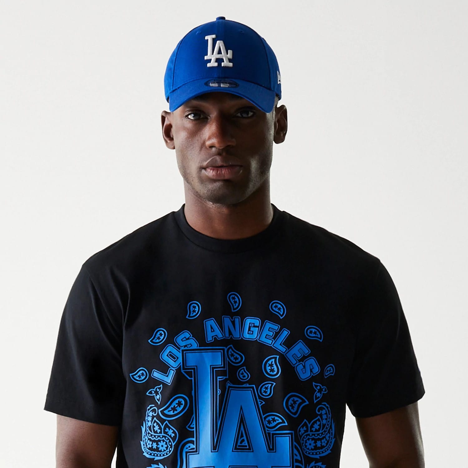 LA Dodgers MLB Paisley Black Oversized T-Shirt-kentox - Image 3