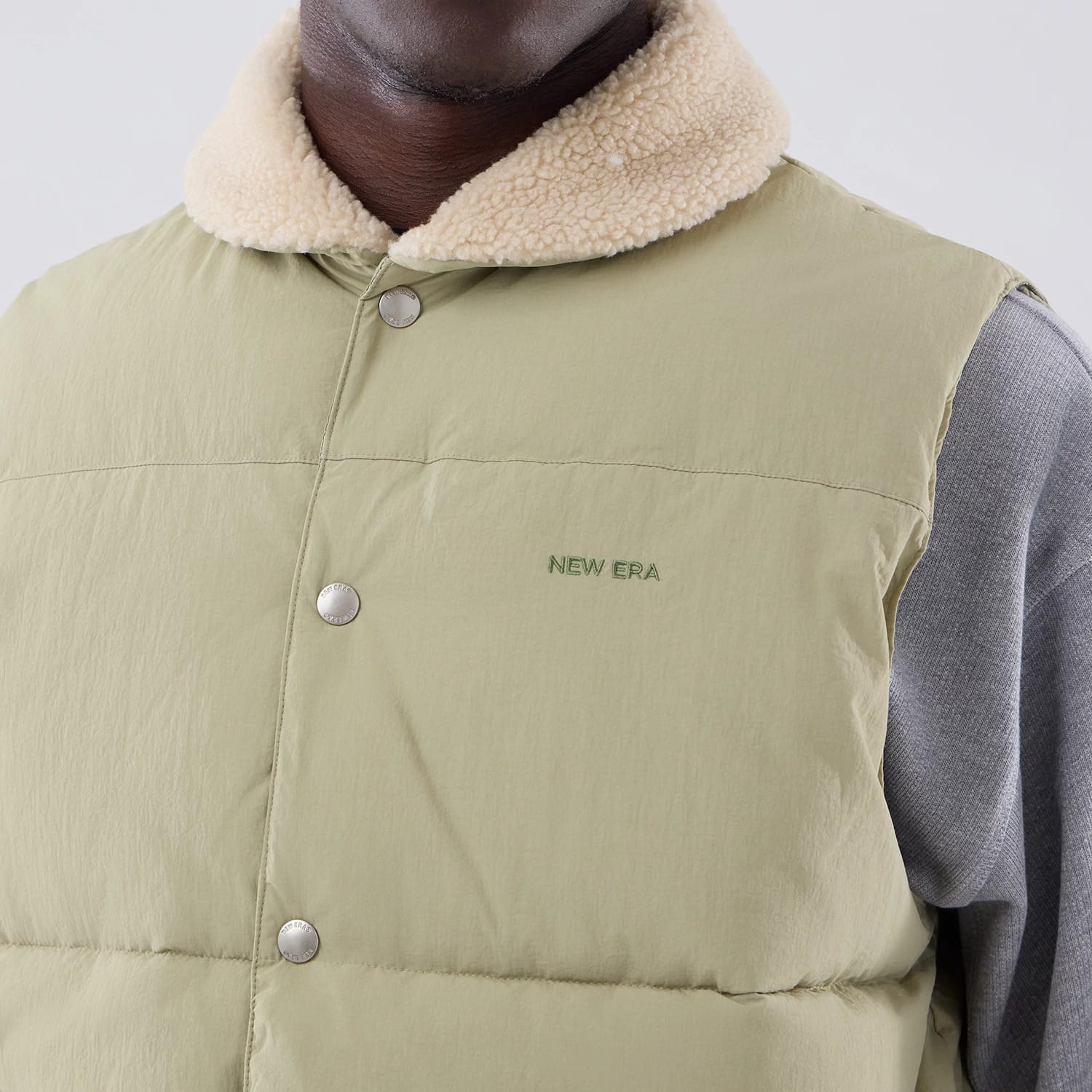 New Era Organic Boa Neck Khaki Gilet-kentox - Image 4