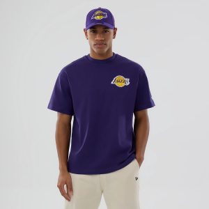 LA Lakers NBA logo Purple T-Shirt-kentox