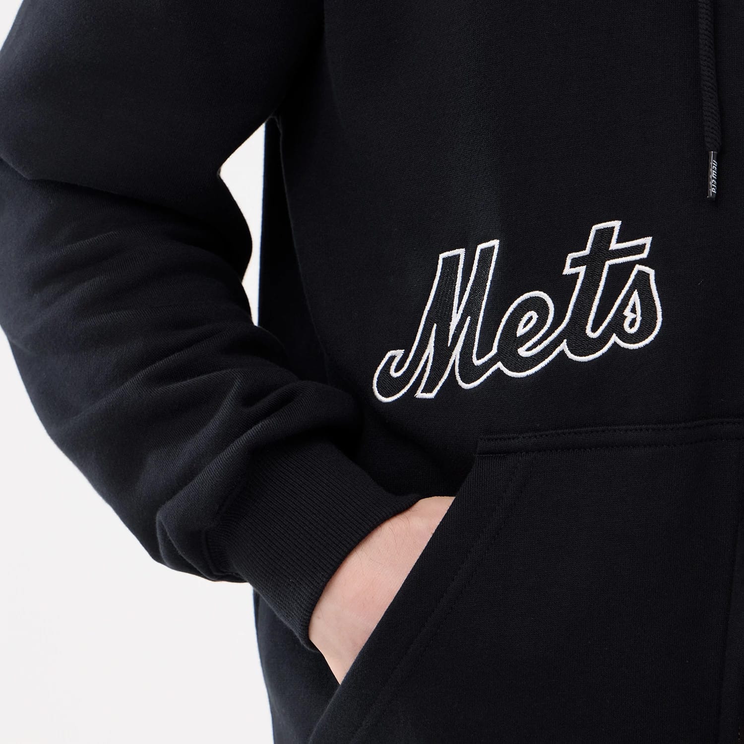 New York Mets MLB Comfort Black 2 Way Full Zip Hoodie-kentox - Image 4