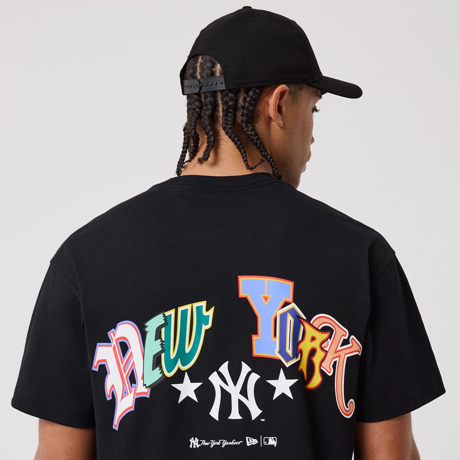 New York Yankees MLB Word Art Black T-Shirt-kentox - Image 3