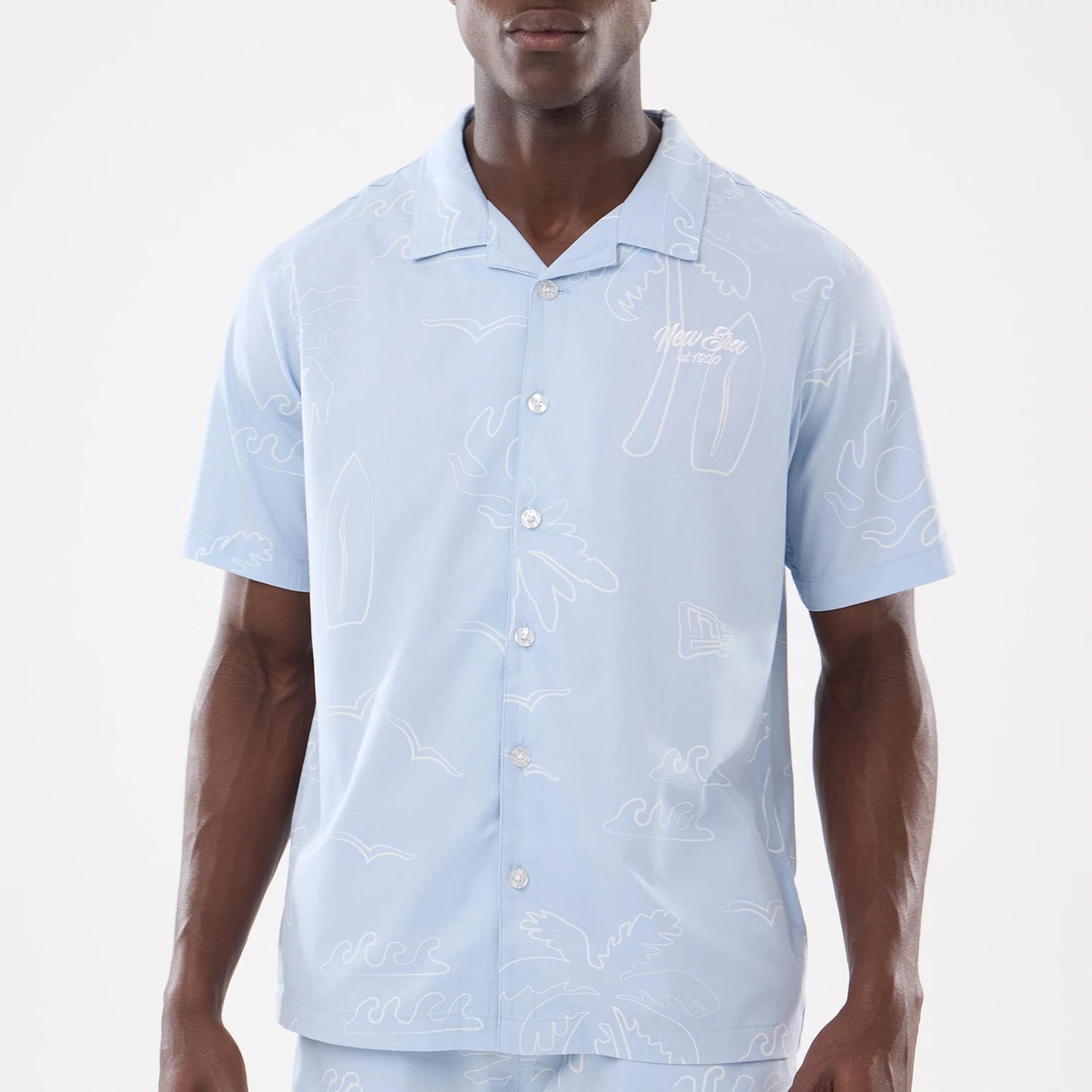 New Era Resort Blue Short Sleeve Shirt-kentox - Image 3
