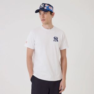 New York Yankees MLB Sakura White T-Shirt-kentox